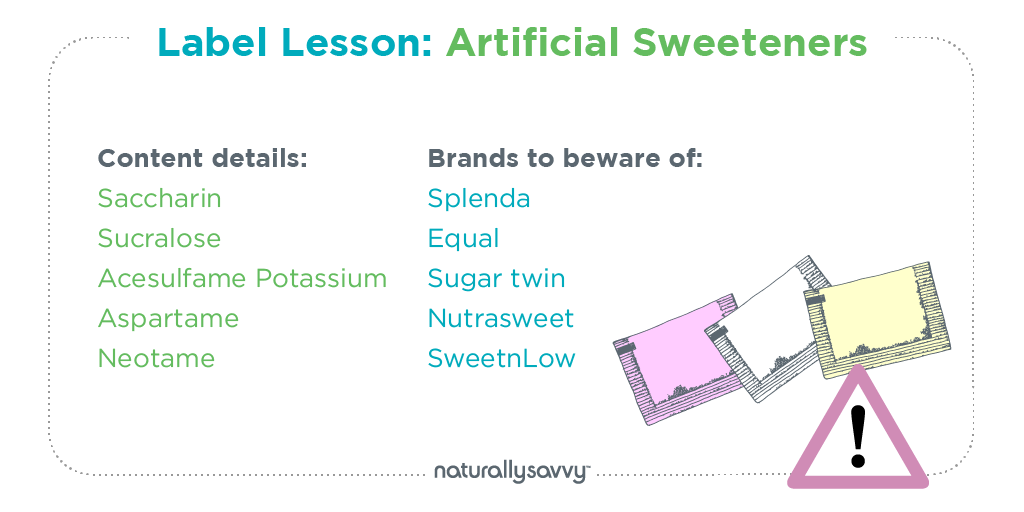 label lessons artificial sweeteners to avoid