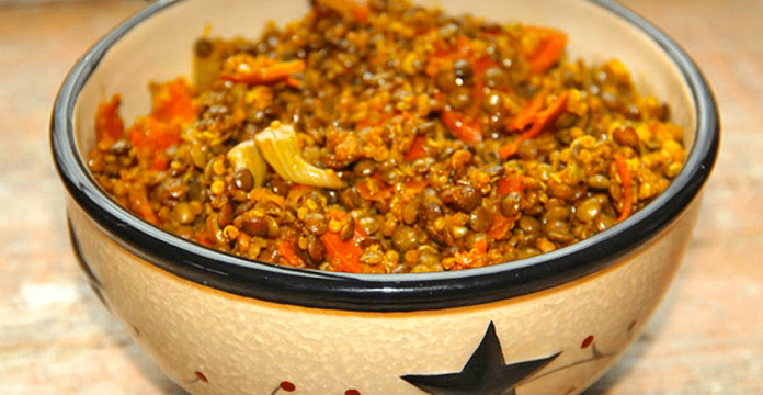Curried Carrot, Quinoa and Lentils Recipe 