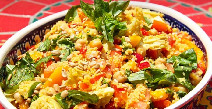 Refreshing Mediterranean Whole Wheat Couscous Salad Recipe 