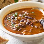 3-Bean Vegetarian Chili Recipe with Barley and Shiitake Mushrooms 3-Bean Vegetarian Chili Recipe with Barley and Shiitake Mushrooms