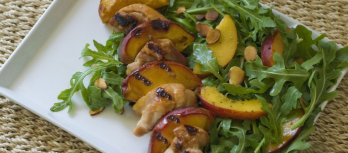 Grilled Chicken & Peach Skewers 1