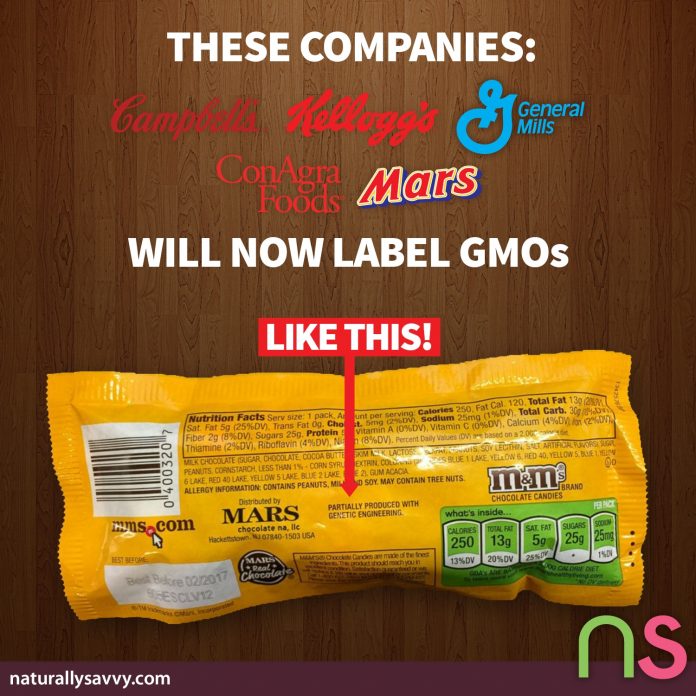 Five Major Food Companies will now Label their GMO Ingredients: Campbell’s, Kellogg’s, General Mills, ConAgra and Mars! 