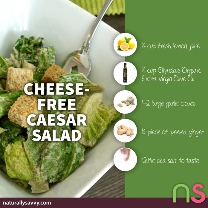 Quick & Delicious Cheese-Free Caesar Salad Recipe 