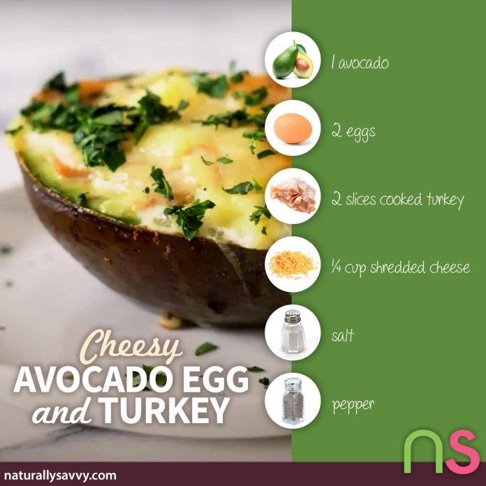 Cheesy Avocado Egg and Turkey 