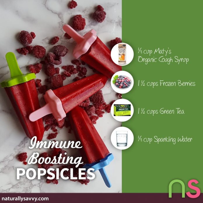 Berry Delicious Immune Boosting Popsicles 
