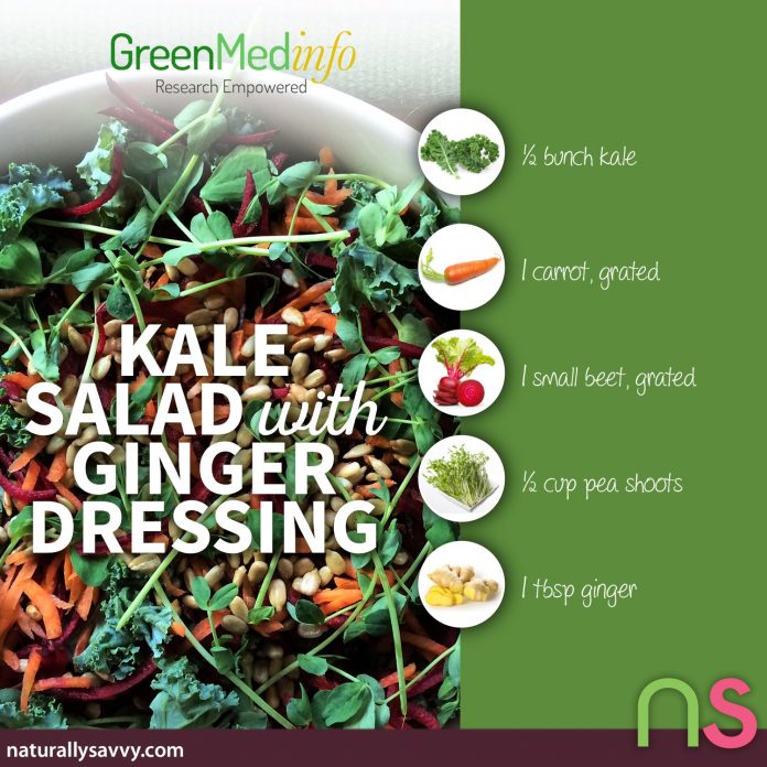 NS_KaleSaladWithDressingRecipe_3 Kale Salad Recipe with Honey Ginger Dressing