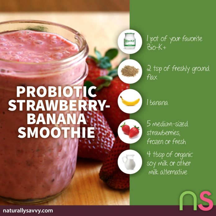 Probiotic Strawberry-Banana Smoothie Recipe 