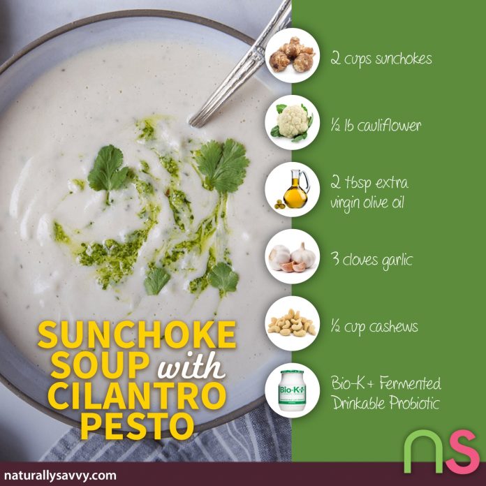 Sunchoke Soup with Cilantro Pesto 2