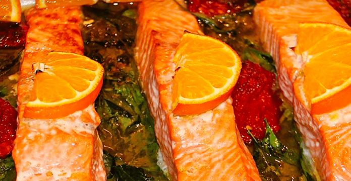 Orange Spinach Wild Salmon Recipe 