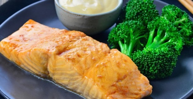 Asian Spiced Salmon Recipe with Wasabi Mayonnaise 