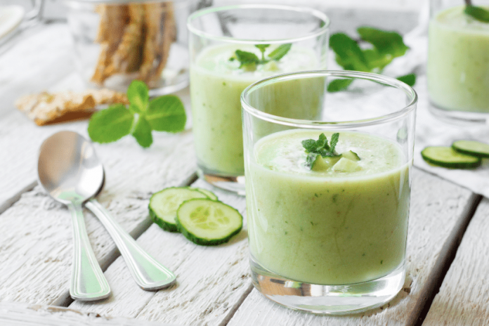 Chilled Cucumber and Avocado Soup Recipe 