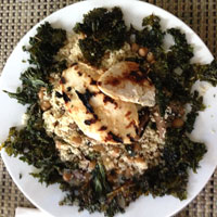 Cucumber Dill Chicken Breasts with Kale 