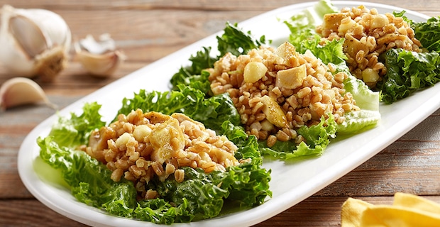 Curried Chicken Salad with Farro and Macadamia Nuts 