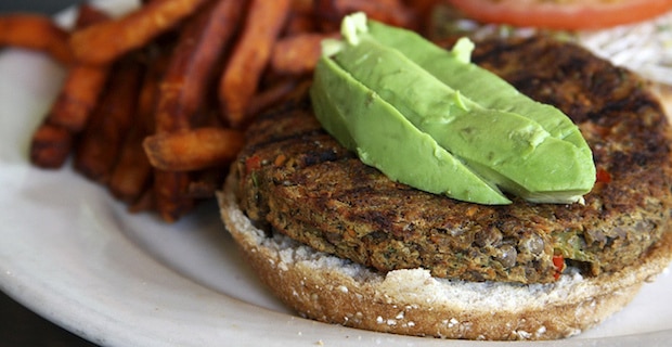 Garden Veggie Burger Recipe with Lentils, Walnuts and Pumpkin Seeds 