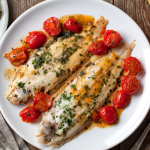 Baked Halibut in Wine Tomato Broth Baked Halibut in Wine Tomato Broth