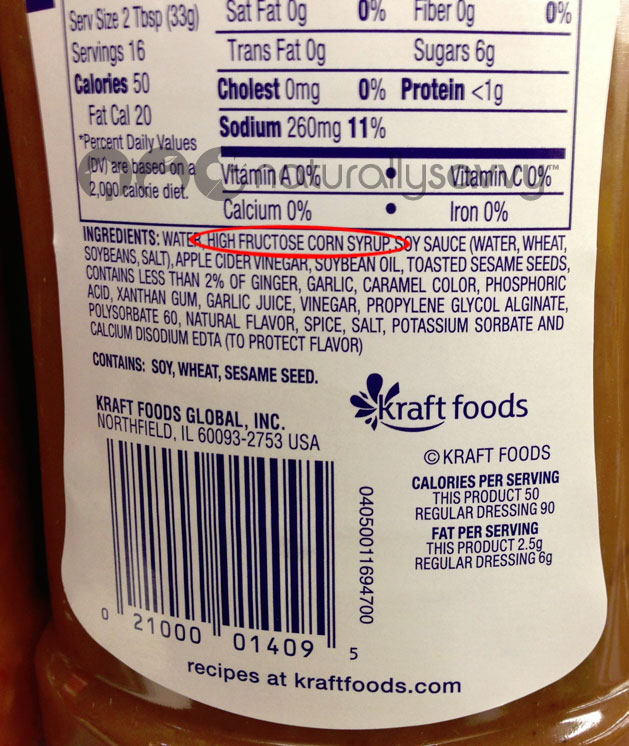 Here is how you can spot high-fructose corn syrup on a. pictured above: Kra...