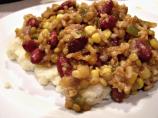 Spicy Rice, Bean and Lentil Casserole 