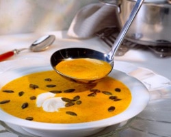 Curried Squash Soup Recipe With Spiced Pumpkin Seeds 