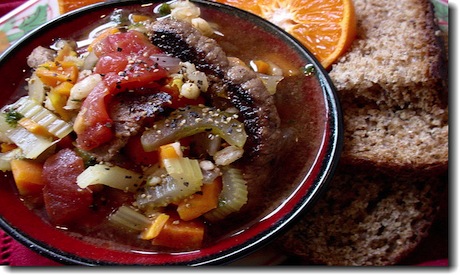 Vegetable Beef Soup Recipe with Squash, Kale and Quinoa 