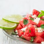 Minty Watermelon & Feta Cheese Salad watermelon feta mint salad