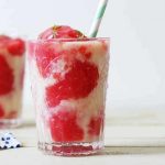 Probiotic Watermelon Float with Lime and Raspberries Probiotic Watermelon Float with Lime and Raspberries