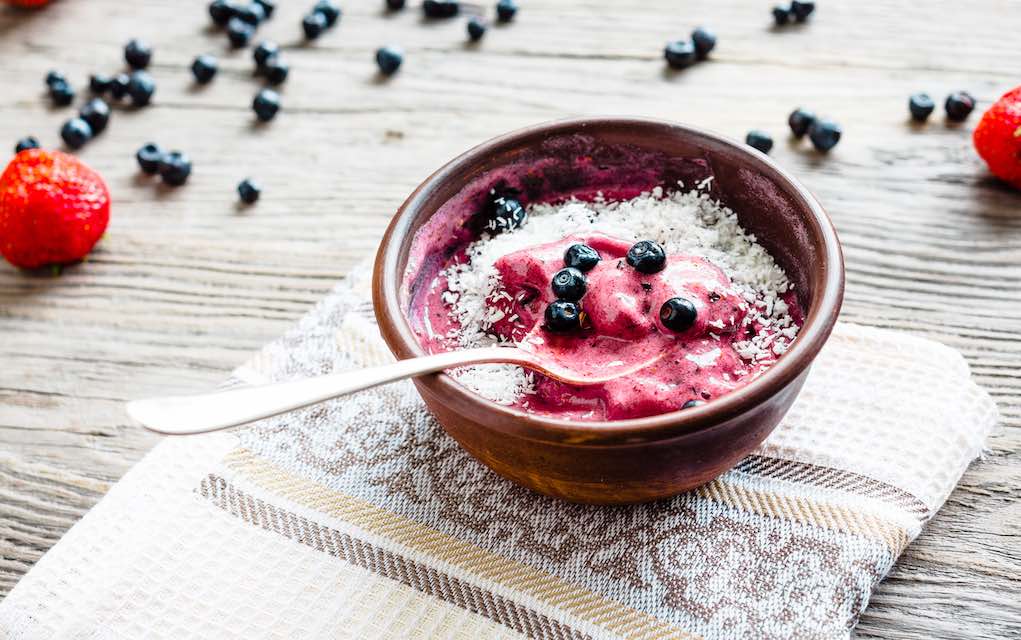 dairy free ice cream with blueberries and coconut dairy free ice cream with blueberries and coconut