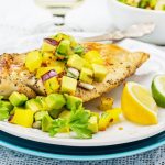 Grilled chicken breast with tropical salsa