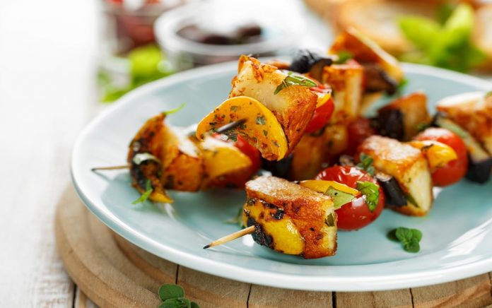 Keto Halloumi Skewers