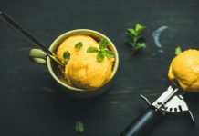 Paleo-Friendly 1 Minute Mango Sorbet Mango Sorbet