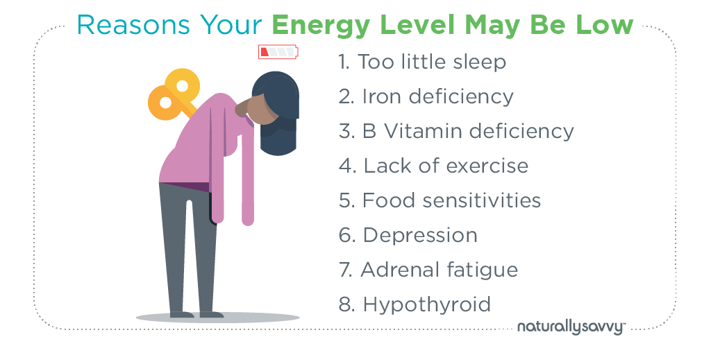 8 reasons for low energy