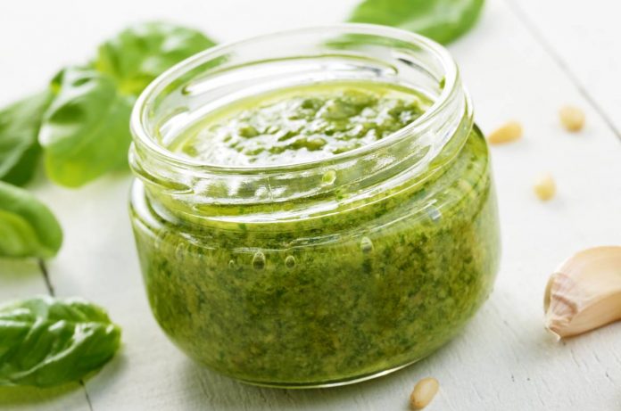 greens powder pesto