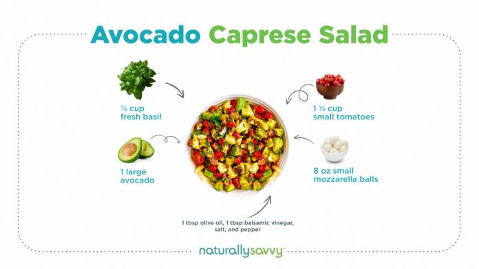 avocado caprese salad