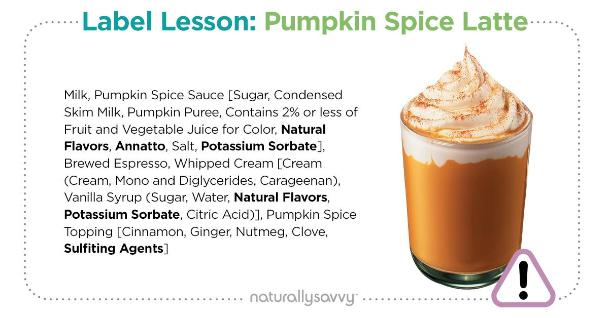 pumpkin spice latte label lesson