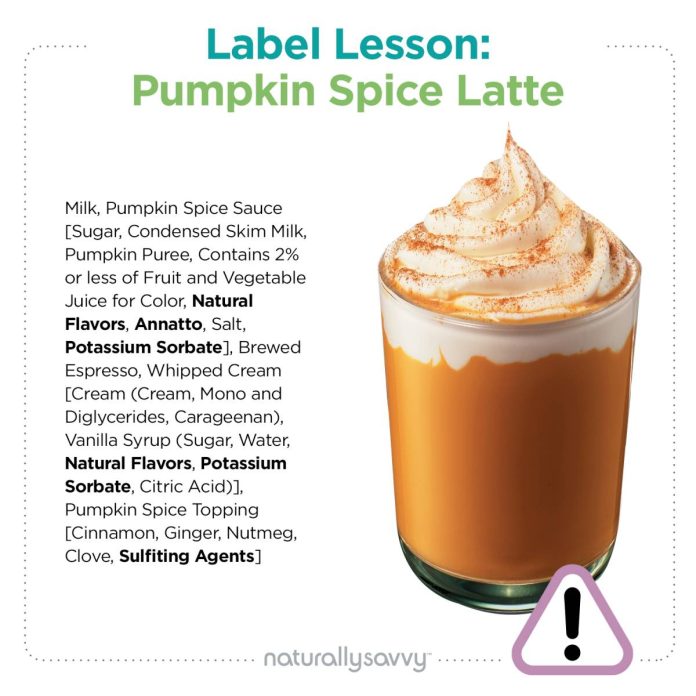 label lesson pumpkin spiced latte