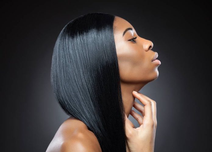 black woman beautiful straight hair